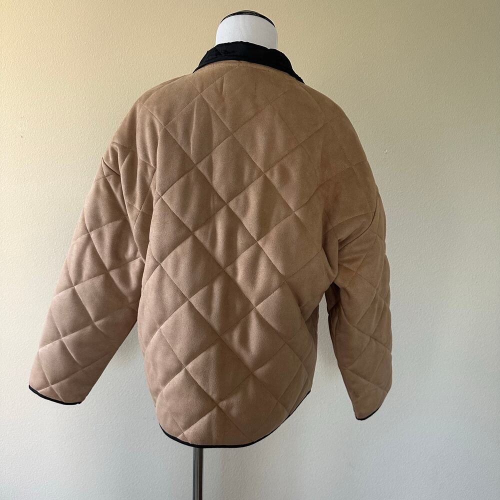 Z Supply Quilted Puff Lightweight Jacket Tan Color Size S - Picture 4 of 12